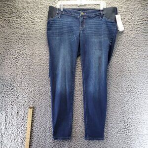 Isabel Jeans Womens 12 Blue Skinny Maternity Dark Wash Cotton Blend *NWT*